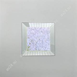 Бевелс AV19 дихроичный квадрат 76 х 76 мм желтый мороз