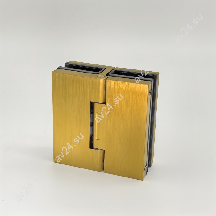 Петля Валия FDP-262 стекло-стекло 180°, латунь/брашированное золото