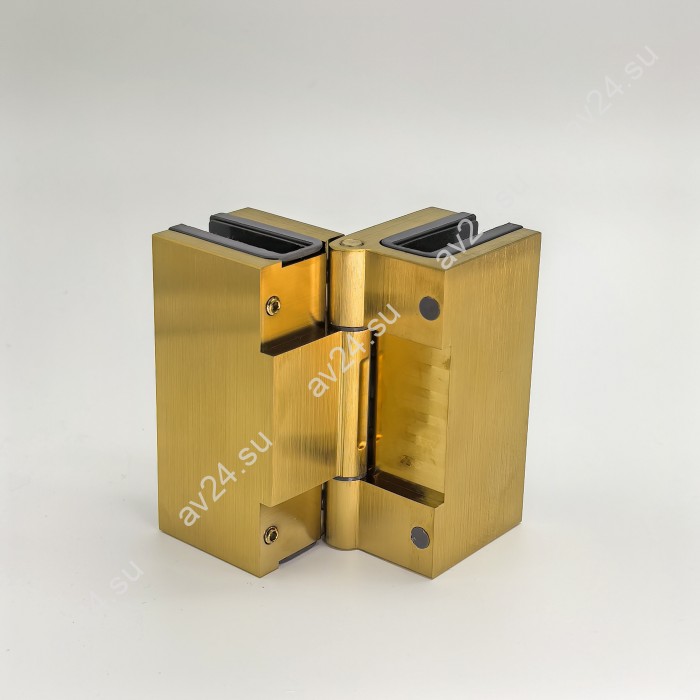 Петля Валия FDP-262 стекло-стекло 180°, латунь/брашированное золото