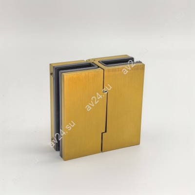 Петля Валия FDP-262 стекло-стекло 180°, латунь/брашированное золото