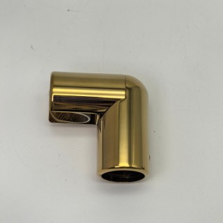 Держатель стекла FDC-22 трубы 19 торцевой 90°, латунь/золото