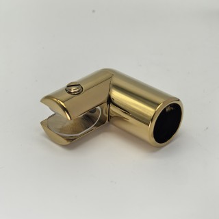 Держатель стекла FDC-22 трубы 19 торцевой 90°, латунь/золото