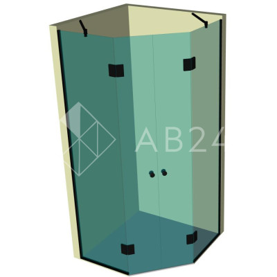 Душевая кабина пятиугольная DK-303P в опорном профиле