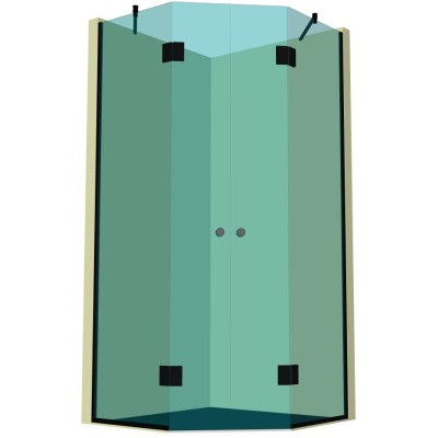 Душевая кабина пятиугольная DK-303P в опорном профиле