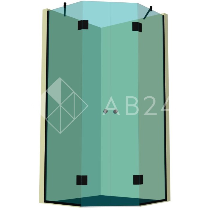 Душевая кабина пятиугольная DK-303P в опорном профиле