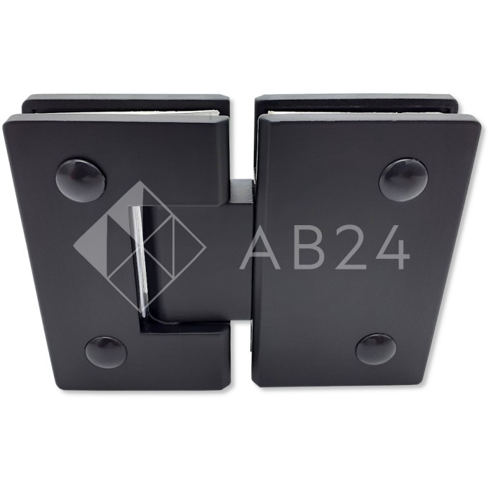 Петля Альфа α FDP-12 стекло-стекло 180°, нержавейка/черный