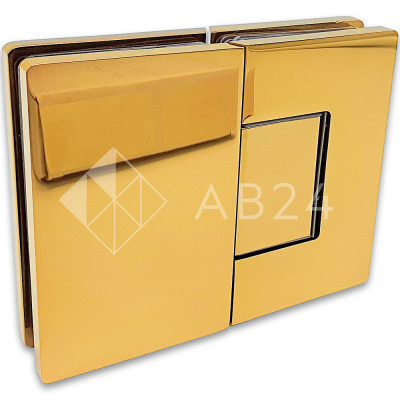 Петля Афина FDP-132 стекло-стекло 180°, латунь/золото