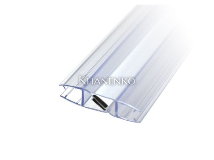 Уплотнитель магнитный ПРЕМИУМ 135°, 180° прозрачный, белый магнит 2.2 м под стекло 8 мм FDPP-501.8 PVC/CL-W