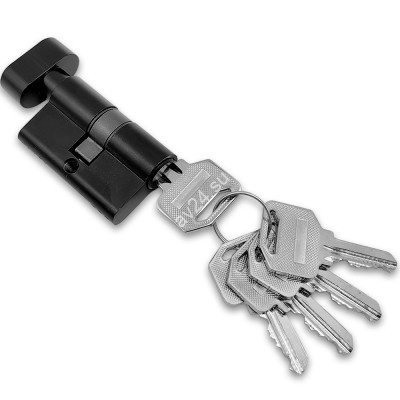 Личинка FMZA-37 для замка стеклянной двери FMZ-33, 36, ключ/вертушка, латунь/черный