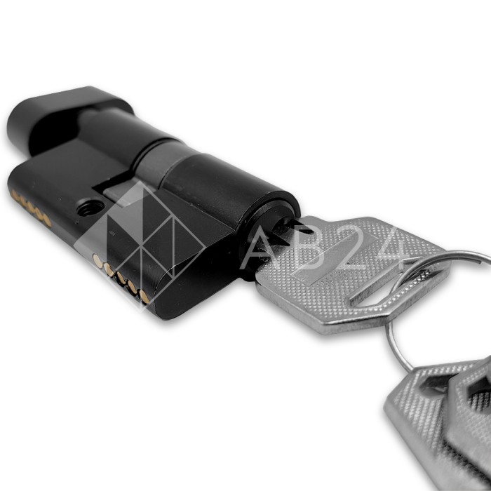 Личинка FMZA-37 для замка стеклянной двери FMZ-33, 36, ключ/вертушка, латунь/черный