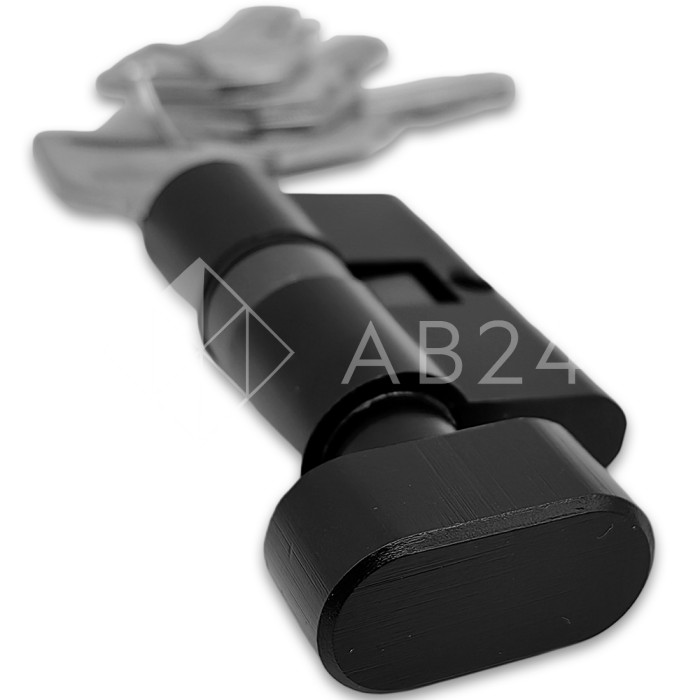 Личинка FMZA-37 для замка стеклянной двери FMZ-33, 36, ключ/вертушка, латунь/черный