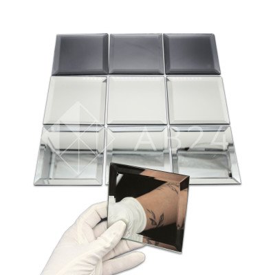 AV403: Зеркальная плитка с фацетным краем 100х100 мм, набор 10 шт