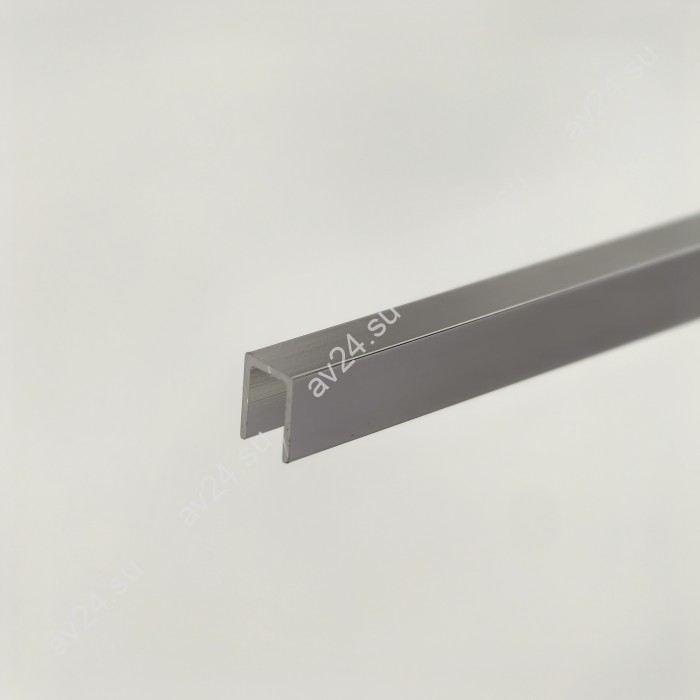 Профиль для стекла и зеркал FSZP-10.3 толщиной 4 мм, длина 3 метра, алюминий/полированный