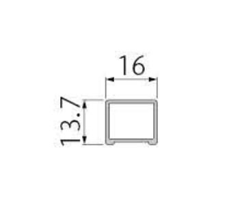 Декоративный профиль FMPA-31.6 для имитации лофт-перегородки, длина 6м, алюминий/черный