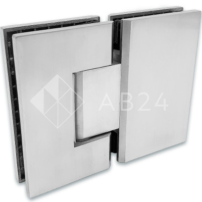 Петля Альфа FDP-12-DEF с дефектом стекло-стекло 180°, нержавейка/матовый