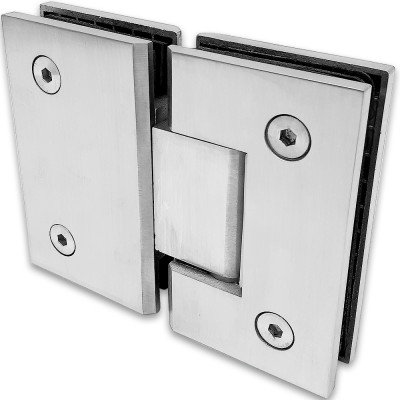 Петля Альфа FDP-12-DEF с дефектом стекло-стекло 180°, нержавейка/матовый