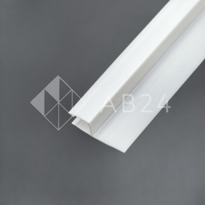 Уплотнитель ПРЕМИУМ Ч-образный белый 2.5 м, ус 18 мм под стекло 8 мм FDPP-412.8