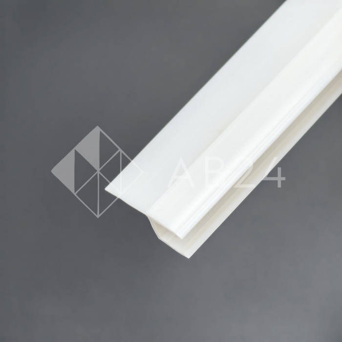 Уплотнитель ПРЕМИУМ Ч-образный белый 2.5 м, ус 18 мм под стекло 8 мм FDPP-412.8