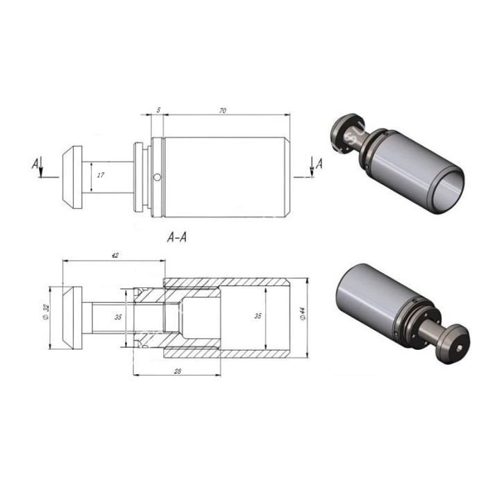 Основание спайдера FNS-011, нержавейка/матовый