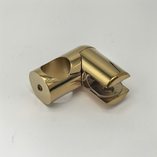 Держатель стекла FDC-23 трубы 19 сквозной 90°, латунь/золото