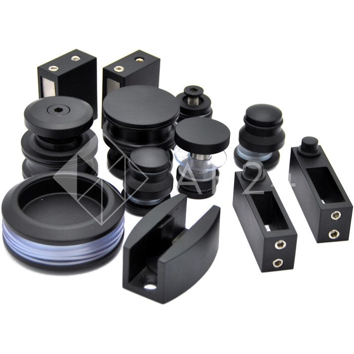 Раздвижная система Альфа α FDS-1, нержавейка/черный