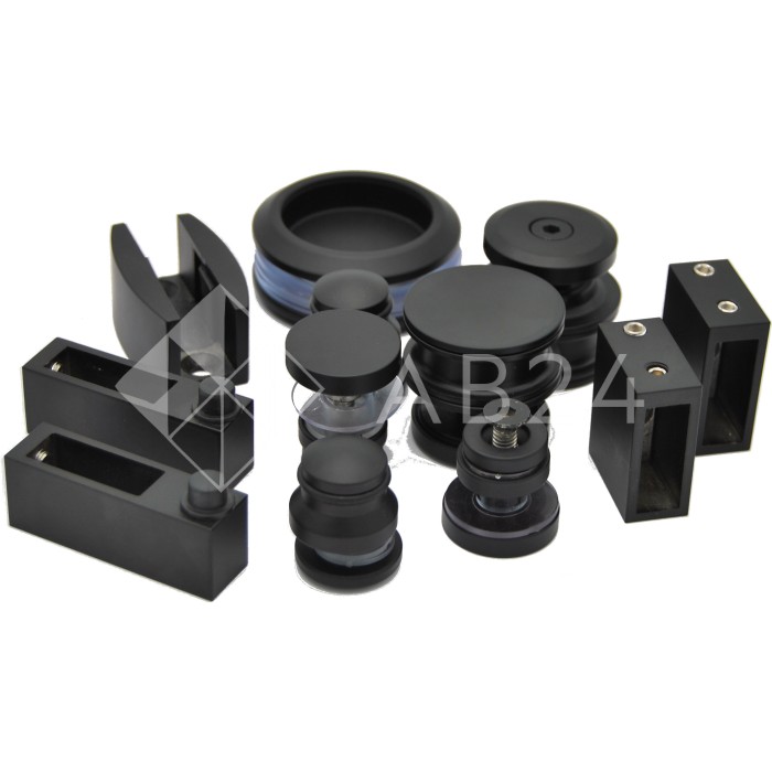 Раздвижная система Альфа α FDS-1, нержавейка/черный