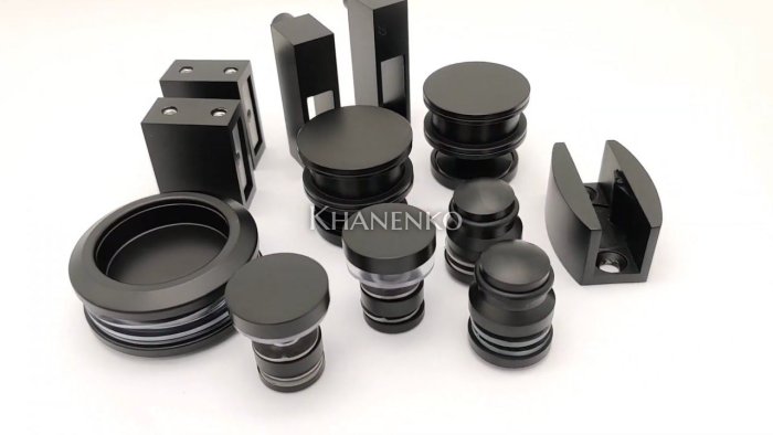 Раздвижная система Альфа α FDS-1, нержавейка/черный