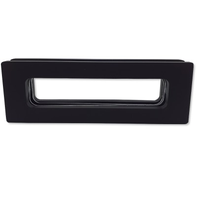 Ручка купе Дриада FDR-112, 155х52 прямоугольная, нержавейка/черный