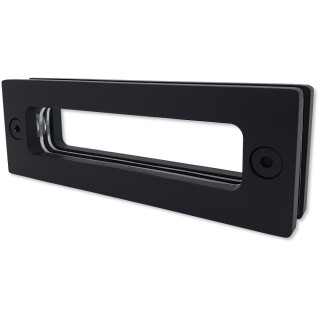 Ручка купе Дриада FDR-112, 155х52 прямоугольная, нержавейка/черный