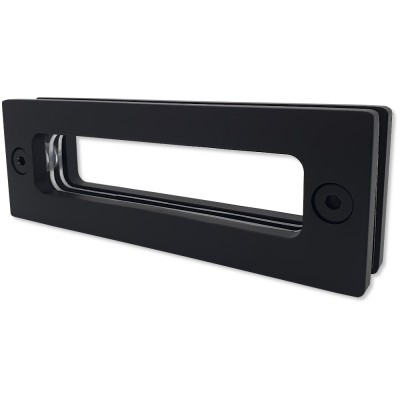 Ручка купе Дриада FDR-112, 155х52 прямоугольная, нержавейка/черный