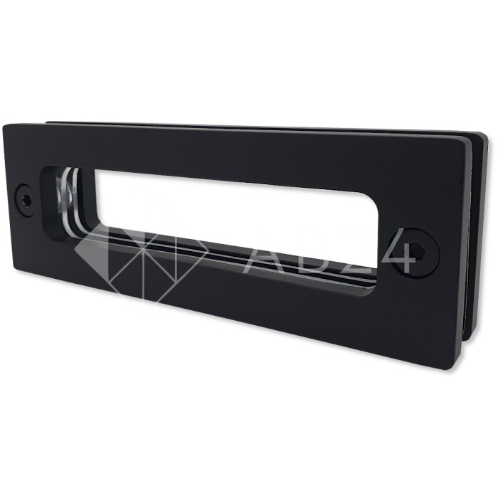 Ручка купе Дриада FDR-112, 155х52 прямоугольная, нержавейка/черный