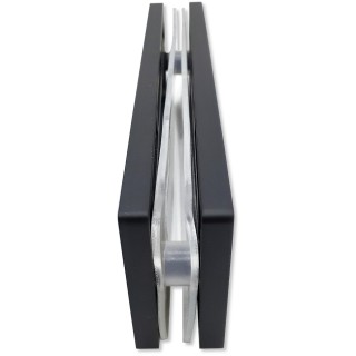 Ручка купе Дриада FDR-112, 155х52 прямоугольная, нержавейка/черный