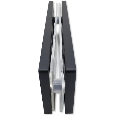 Ручка купе Дриада FDR-112, 155х52 прямоугольная, нержавейка/черный