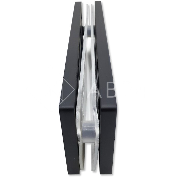 Ручка купе Дриада FDR-112, 155х52 прямоугольная, нержавейка/черный