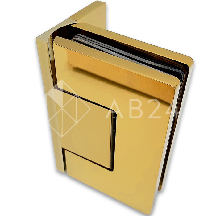 Петля Афина FDP-130 стена-стекло с бок.креплением, латунь/золото