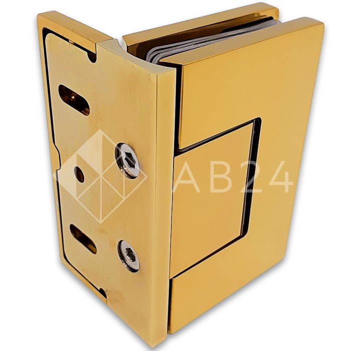 Петля Афина FDP-130 стена-стекло с бок.креплением, латунь/золото