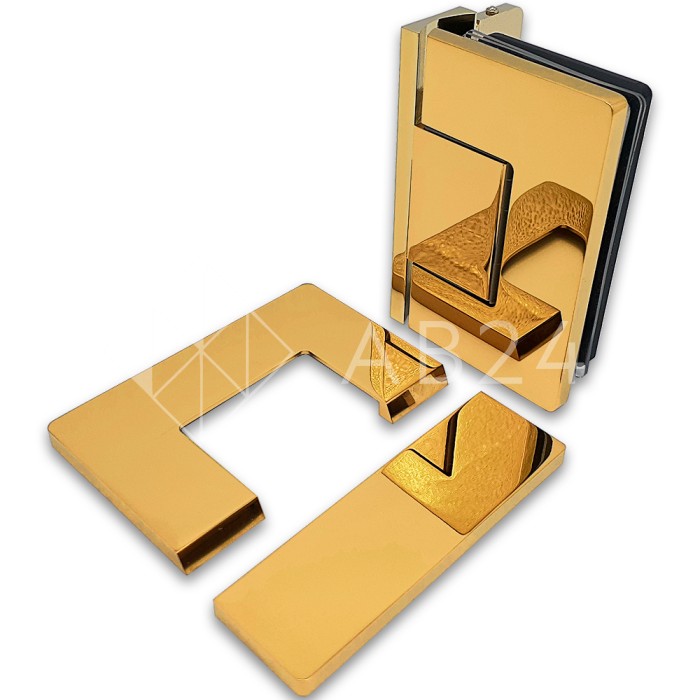 Петля Афина FDP-130 стена-стекло с бок.креплением, латунь/золото