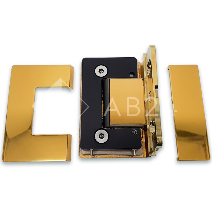 Петля Афина FDP-130 стена-стекло с бок.креплением, латунь/золото