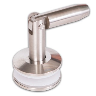 Крепление тяги (ванта) FN-96 к стеклу М12, рутель, нержавейка/матовый