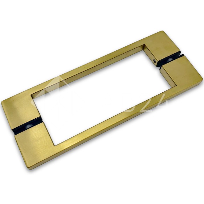 Ручка скоба FDR-90, 10х15х220х1.0 мм, нержавейка/брашированное золото