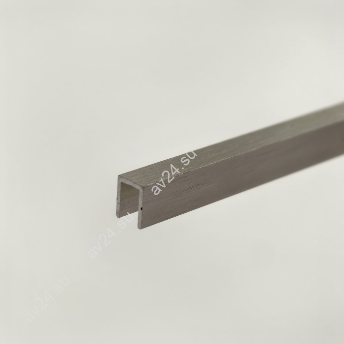 Профиль для стекла и зеркал FSZP-10.3 толщиной 4 мм, длина 3 метра, алюминий/матовый