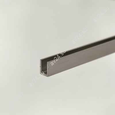 Профиль для стекла и зеркал FSZP-10.3 толщиной 4 мм, длина 3 метра, алюминий/матовый