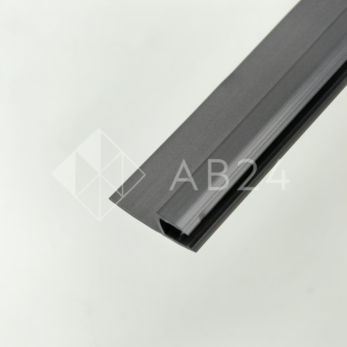 Уплотнитель ПРЕМИУМ Ч-образный серый 2.5 м, ус 18 мм под стекло 8 мм FDPP-412.8