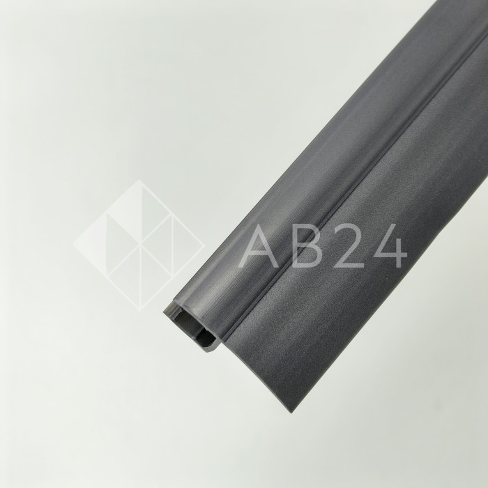 Уплотнитель ПРЕМИУМ Ч-образный серый 2.5 м, ус 18 мм под стекло 8 мм FDPP-412.8