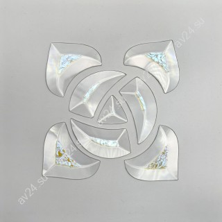 Бевелс AV54 дихроичный (8 элементов) 126 х 126 мм желтый мороз