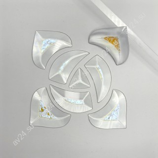 Бевелс AV54 дихроичный (8 элементов) 126 х 126 мм желтый мороз