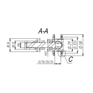 Держатель стекла спайдера FNS-012, нержавейка/матовый
