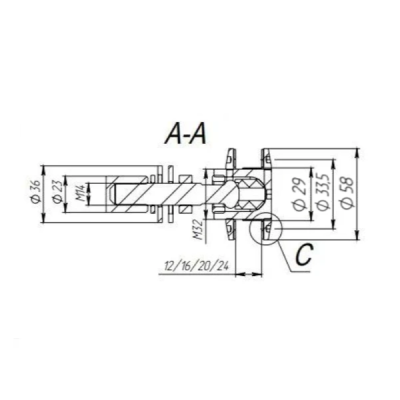 Держатель стекла спайдера FNS-012, нержавейка/матовый
