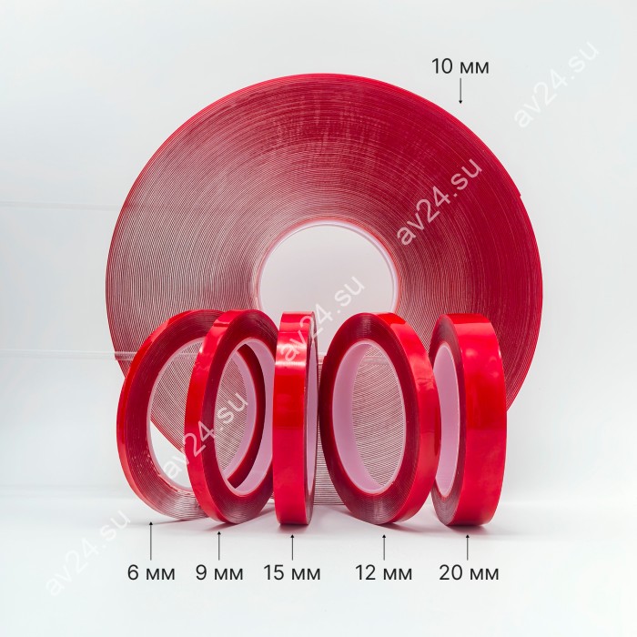 Скотч двусторонний FDA-101 CL в рулоне, ширина 9 мм, длина 5 м, прозрачный