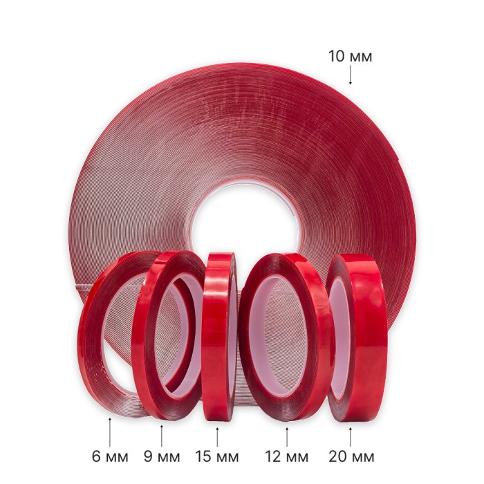 Скотч двусторонний FDA-101 CL в рулоне, ширина 9 мм, длина 5 м, прозрачный